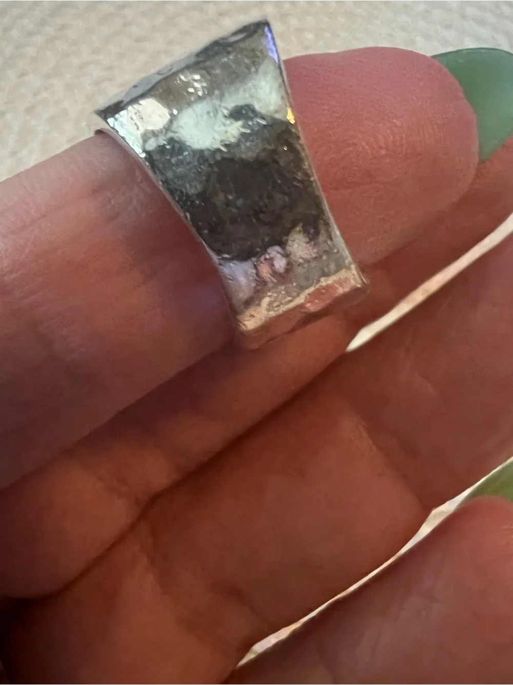 925 Sterling Silver elegant hammered